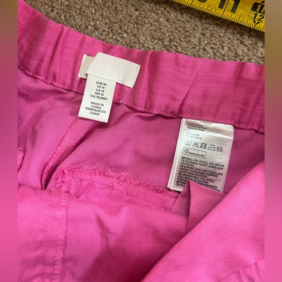H&M Flared Pants Pink with Trouser Style Pockets Size 14 - Picture 4 of 10